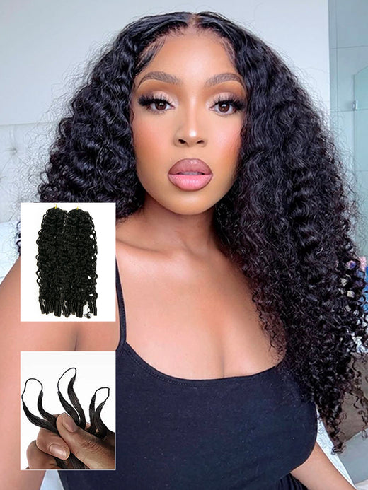 Sterly Hair Burmese Curly Feather Crochet Human Hair Extension Human Hair - sterlyhair