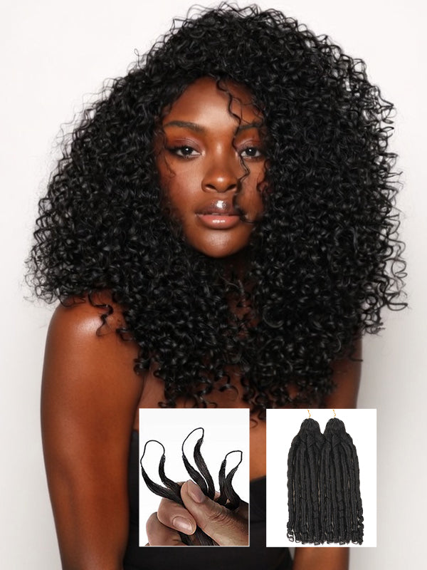 Sterly Hair Pixie Curls Feather Crochet Human Hair Extension Human Hair - sterlyhair