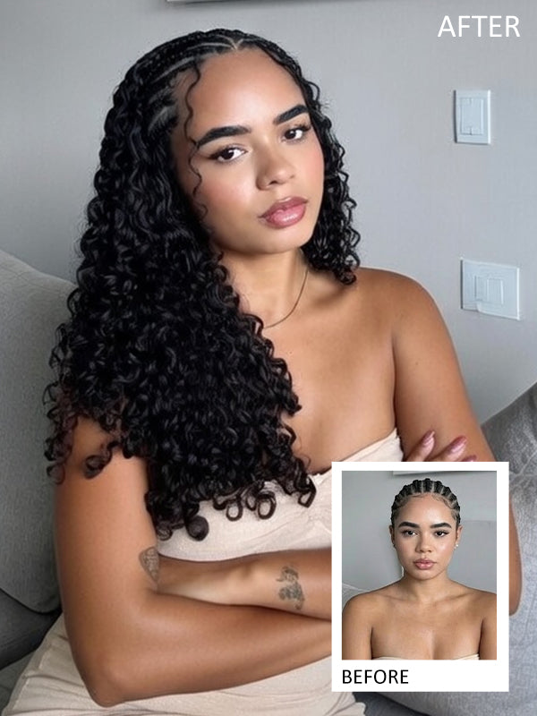 Sterly Hair Pixie Curls Feather Crochet Human Hair Extension Human Hair