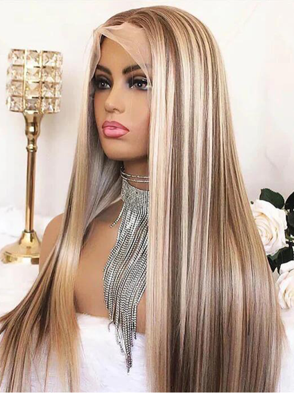 Sterly P4/613 Piano 13×6 Lace Frontal Wig Brown with Blonde Highlights Wig Blonde Magic