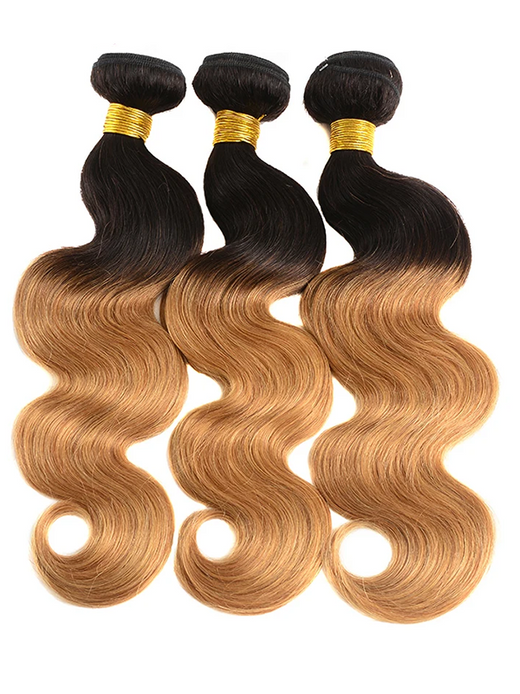 Sterly T1B/27 Colored Ombre Body Wave Bundles Human Hair Weave - sterlyhair