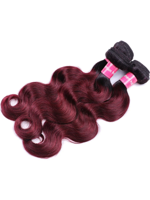 Sterly T1B/99j Colored Ombre Body Wave Bundles Human Hair Weave - sterlyhair