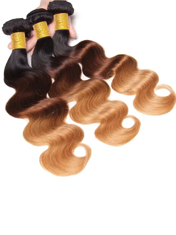 Sterly T1B/T4/27 Colored Ombre Body Wave Bundles Human Hair Weave - sterlyhair