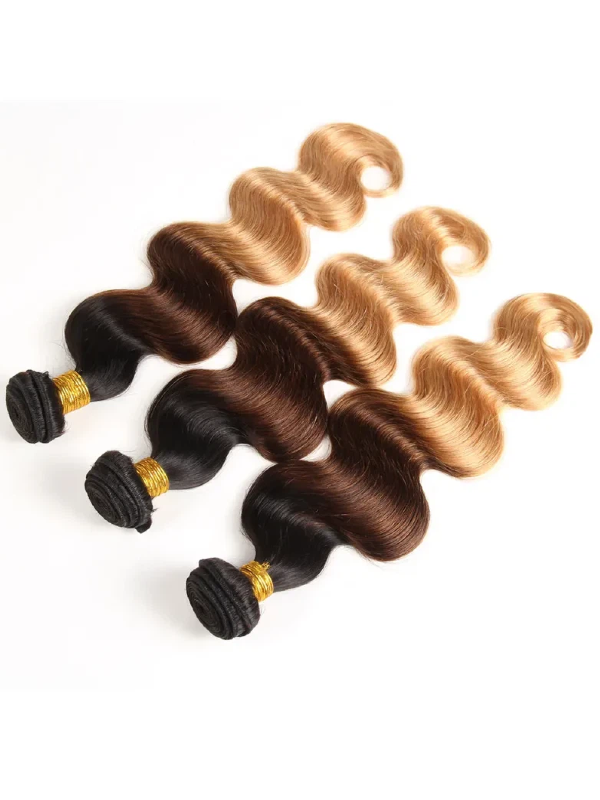 Sterly T1B/T4/27 Colored Ombre Body Wave Bundles Human Hair Weave - sterlyhair