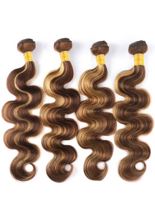 Sterly T4/P4/27 Highlight Body Wave Bundles Human Hair Bundles 3/4 PCS Bundle Deals Hair Extensions - sterlyhair