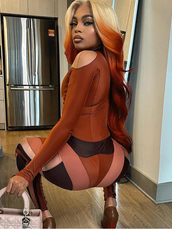 Sterly T613/350 Blonde and Ginger Orange Ombre Highlight 13x6 Lace Front Human Hair Wigs Blonde Magic