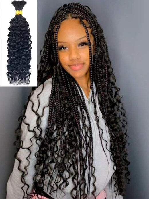 Sterly Water Wave Bulk Human Hair For Braiding No Weft 100g (1 Pack-2 Bundle 50g) - sterlyhair