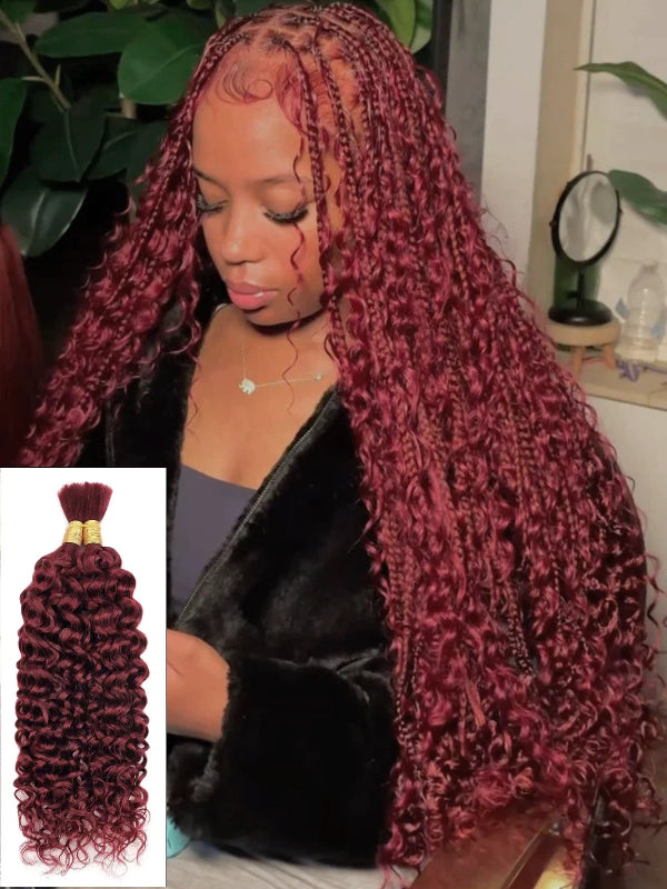 Sterly Water Wave Bulk Human Hair For Braiding No Weft 100g (1 Pack-2 Bundle 50g)