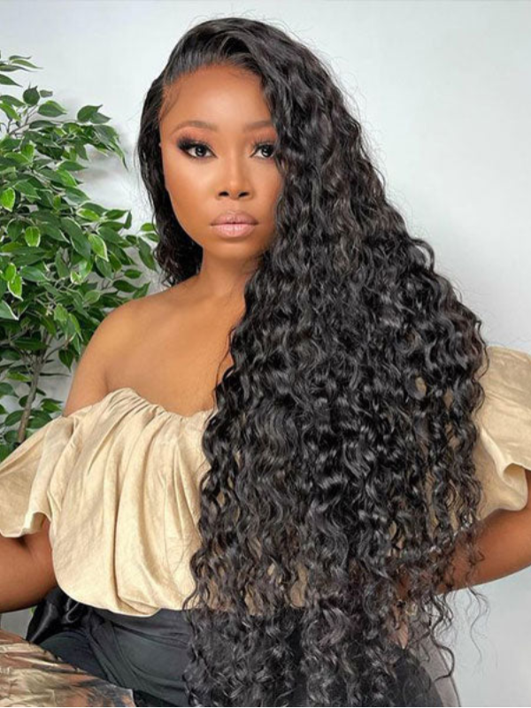 Sterly Water Wave Wear Go Glueless Pre-bleached Knots 6×4.5 Lace Front Human Hair Wigs - sterlyhair