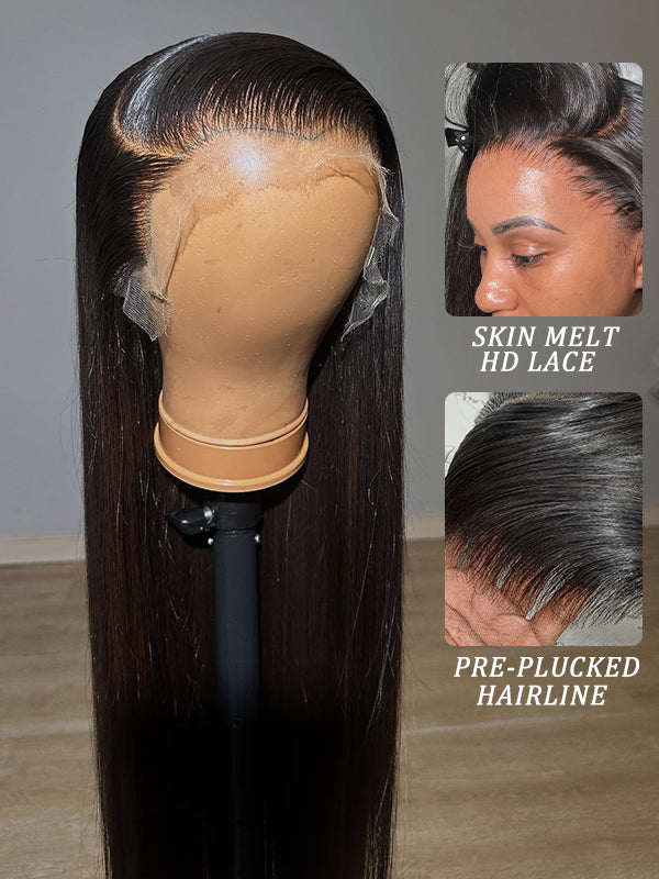 Perruque frontale en dentelle Full HD 13x6, perruque naturelle lisse et indétectable BlendAway 9x6