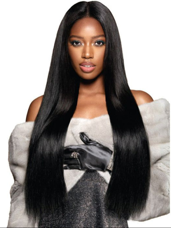 Super Double Drawn Bone Straight 13×6 Frontal Lace Wig Natural Raw Cuticle Aligned 250% Density - sterlyhair