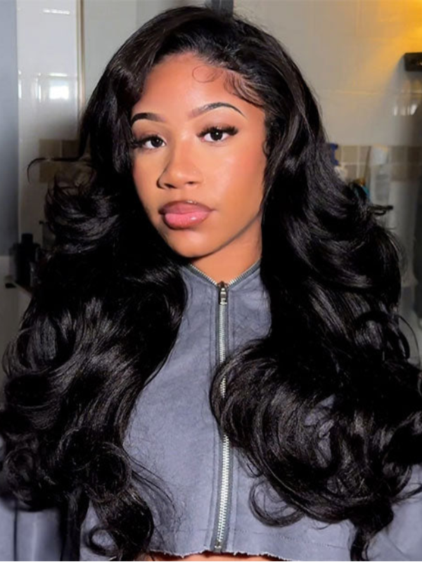 TikTok Hot | 250% Density V Part Yaki Body/Loose Body Natural Black Wig With Invisi Drawstring 100% Human Hair - sterlyhair