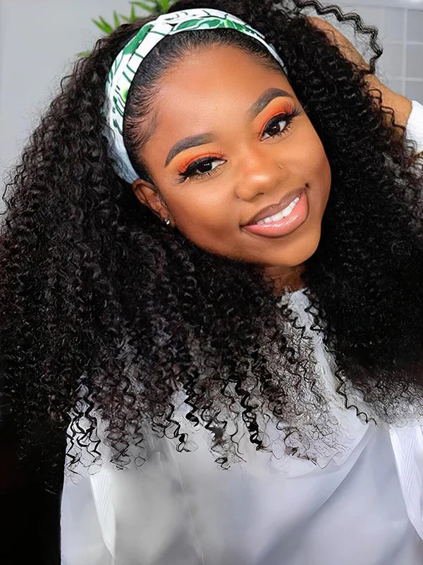 TikTok Hot | 3-In-1 Half Wig Kinky Curly Glueless Flexi-Fit Drawstring Wig Beginner Friendly