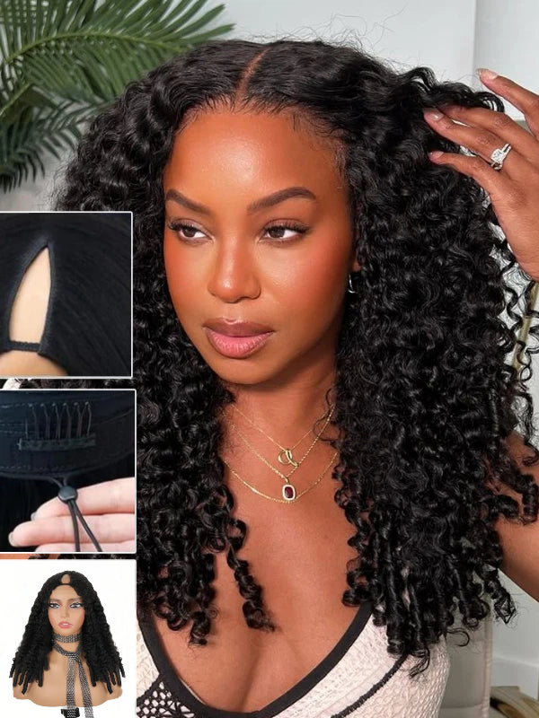 TikTok Hot | New Drawstring V Part Human Hair Wig No Leave Out No Sew In 250% Density - sterlyhair