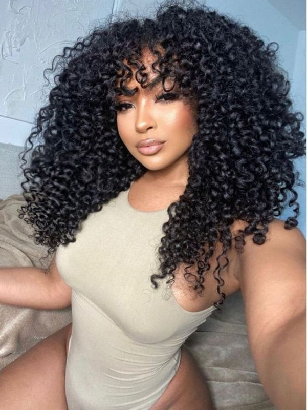 TikTok Hot | Sterly 200% Density Glueless 7×6 Kinky Curly Human Hair Wig - sterlyhair