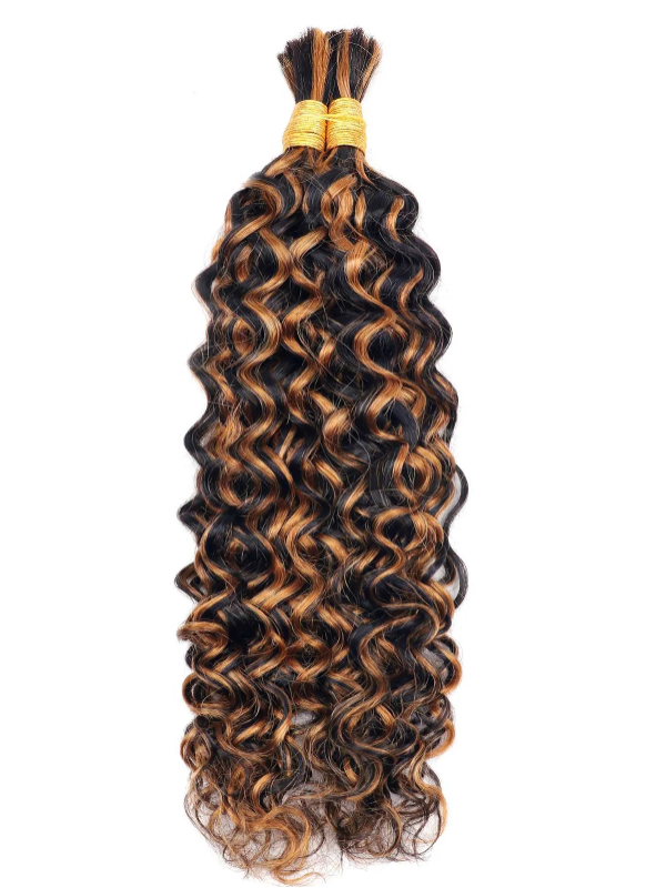 TikTok Hot | Sterly Water Wave Bulk Human Hair For Braiding No Weft 100g (1 Pack-2 Bundle 50g) - sterlyhair