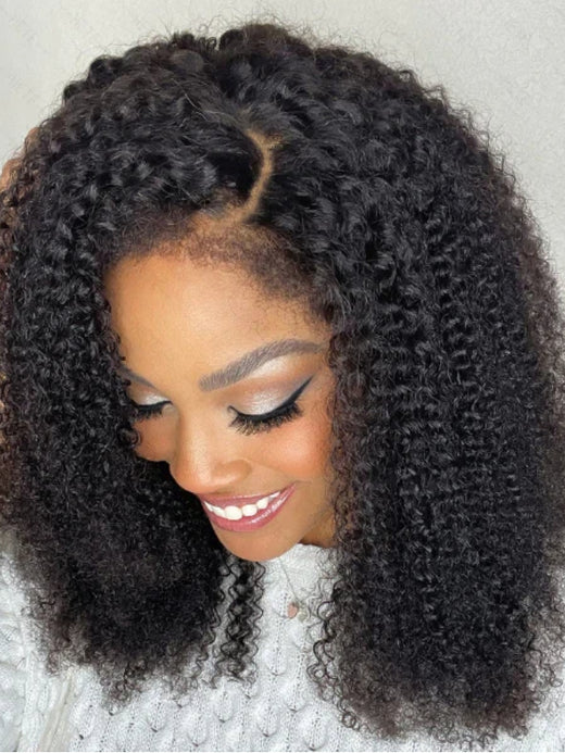 Type 4C Edges Wig | 3c/4a Kinky Curly Glueless 13×6 Lace Human Hair Wigs - sterlyhair