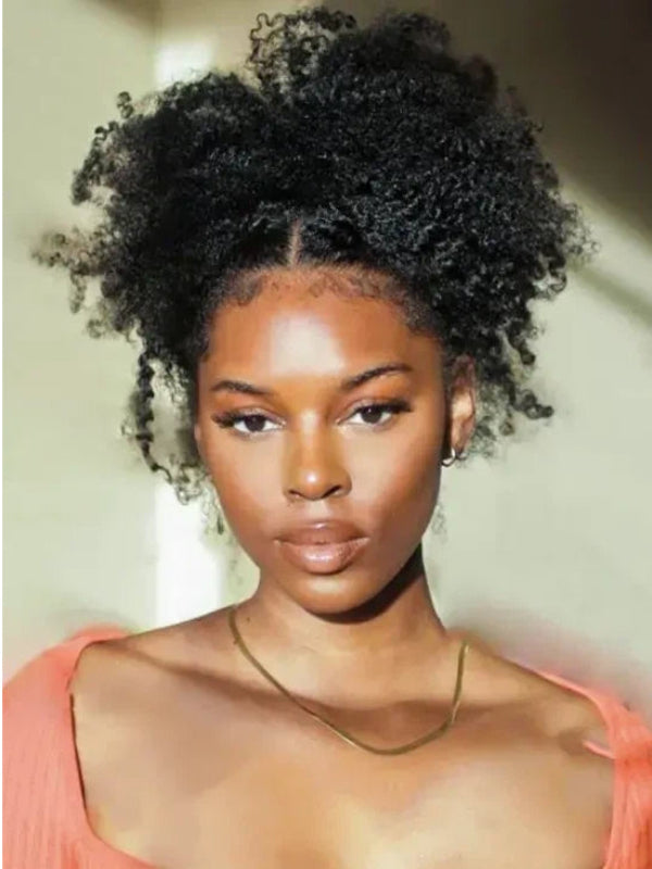 Type 4C Edges Wig | Glueless 360 Lace Frontal Wigs Kinky Curly Human Hair Wigs With Snug Fit Invisi-Strap - sterlyhair