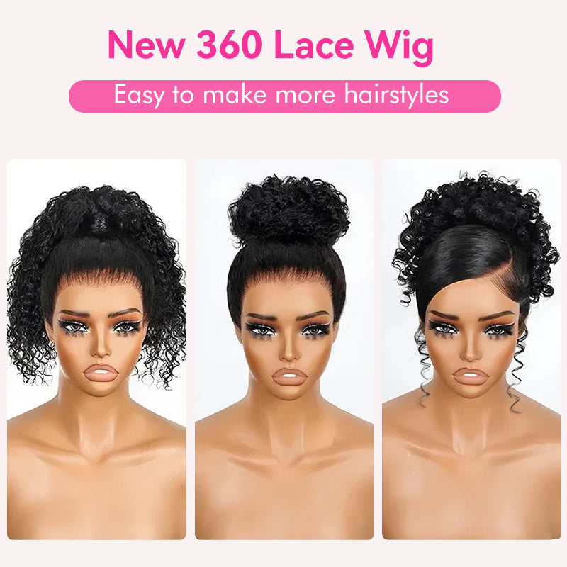 360 Lace Frontal Wigs Kinky-Straight Human Hair Wigs For Women Sterly Hair - sterlyhair