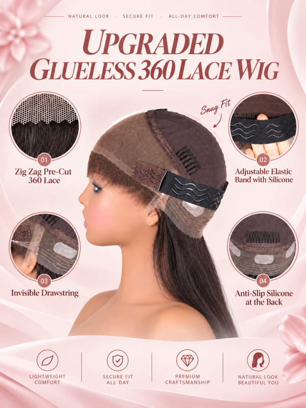 Type 4C Edges Wig | Glueless Burmese Curly 4c Hairline 360 Lace Human Hair Wigs