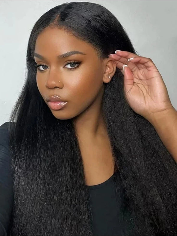 Type 4C Edges Wig | Wear and Go Glueless Kinky Straight 7×6/13×6 Human Hair Wigs - sterlyhair
