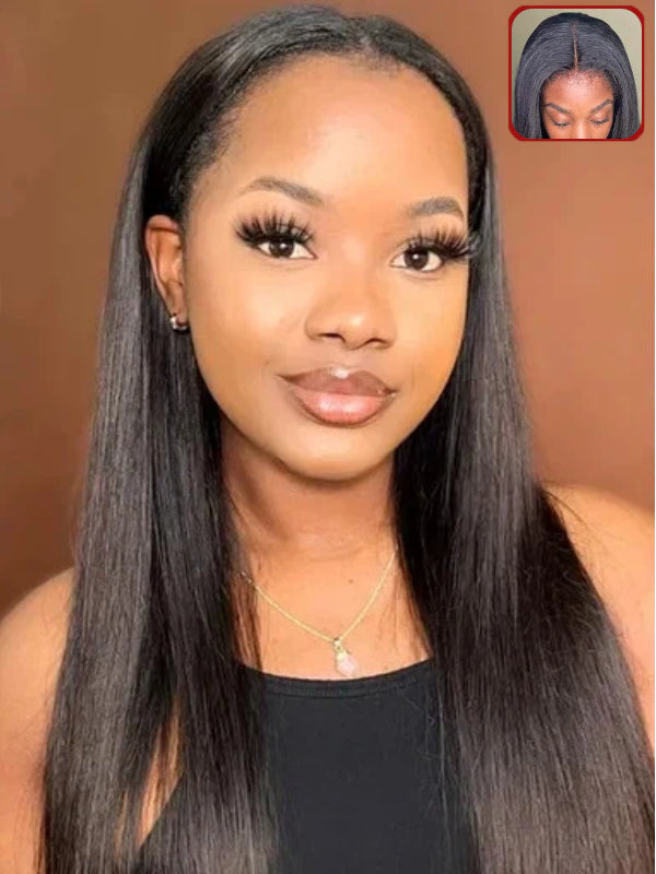 Type 4C Edges Wig | Wear and Go Glueless Straight 7×6/13×6 Human Hair Wigs - sterlyhair