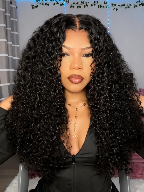 Raw Hair Wig | Undetactable HD Lace Raw Burmese Curly Wig Glueless 7×6 Lace Human Hair Wig 220% Density Pre-bleached - sterlyhair