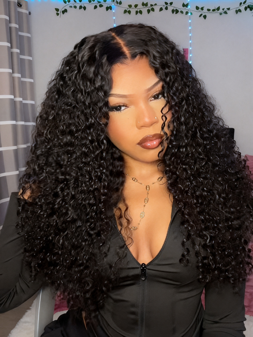 Raw Hair Wig | Undetactable HD Lace Raw Burmese Curly Wig Glueless 7×6 Lace Human Hair Wig 220% Density Pre-bleached - sterlyhair