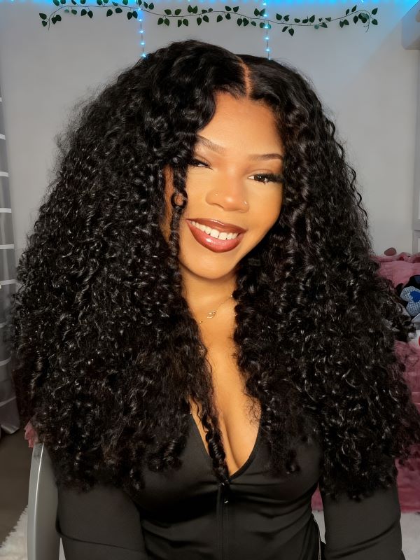 Undetactable HD Lace Raw Burmese Curly Wig Glueless 7×6 Lace Human Hair Wig 220% Density Pre-bleached