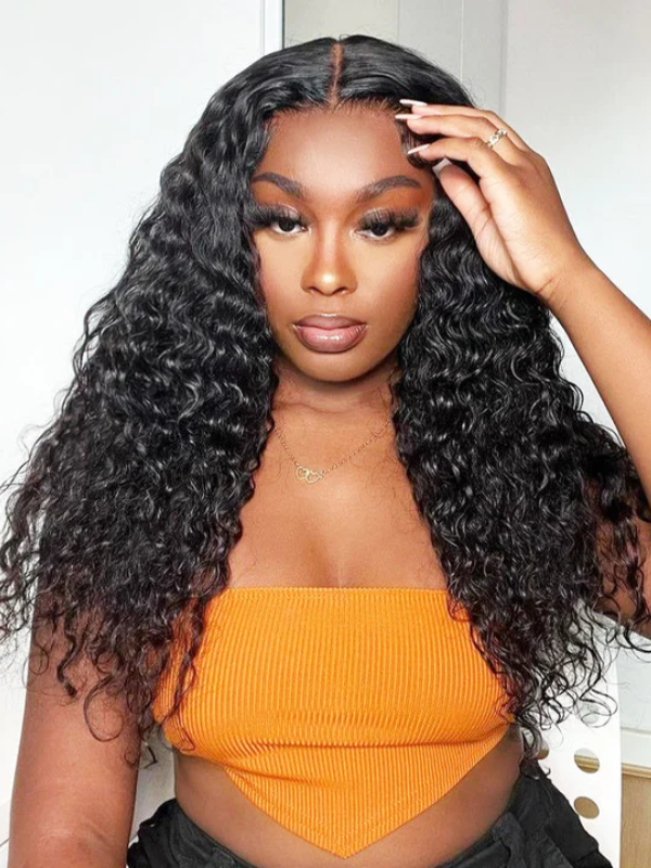 Wear Go 7x6 Deep Wave Glueless Wig HD Lace Front Wig With Invisi - Drawstrings