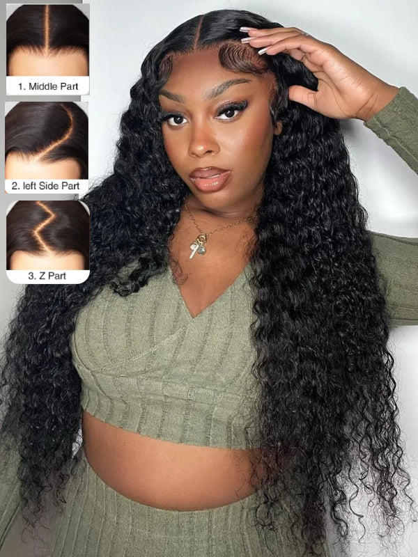 Wear Go 7x6 Deep Wave Glueless Wig HD Lace Front Wig With Invisi - Drawstrings