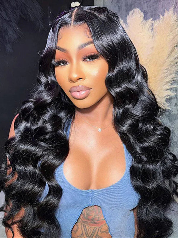 Wear Go Glueless pre-bleached Knots Body Wave 7×5 Pre-cut Lace Human Hair Wig - sterlyhair