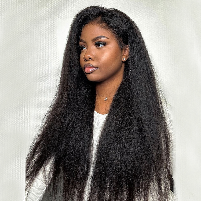 Affordable Glueless 7×6 Lace Kinky Straight Human Hair Wig Sterly Hair - sterlyhair
