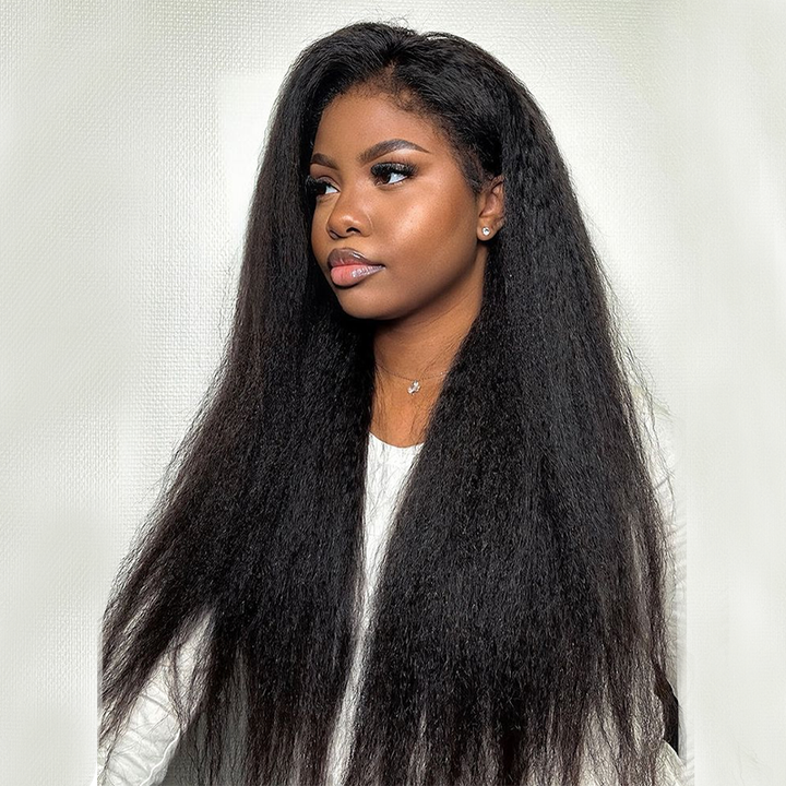 Affordable Glueless 7×6 Lace Kinky Straight Human Hair Wig Sterly Hair - sterlyhair