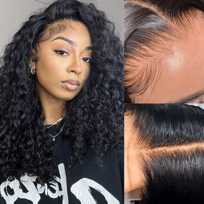 Wear Go 7x6 Burmese Curly Wave Glueless Wig HD Lace Front Wig With Invisi- Drawstrings