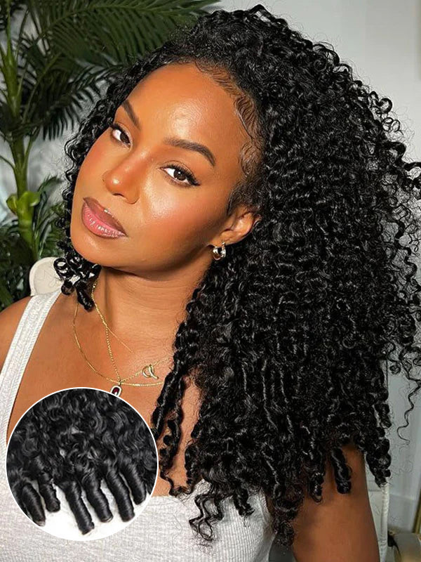 Affordable Burmese Curly Frontal Human Hair Wig Hot Selling Premium Hair Drawstring Wig With Finger Coil Ends