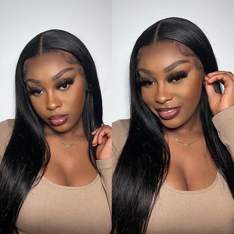 New Drawstring Straight V Part Wig No Leave Out And No Sew In Human Hair Wigs