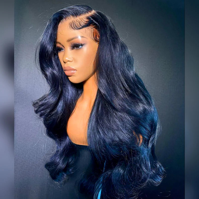 Raw Hair Wig | Undetactable HD Lace Midnight Blue Body Wave Human Hair Wigs - sterlyhair
