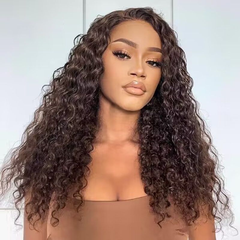 2024 Clearance Sale |#4 Chocolate Brown Deep Wave Human Hair Wig