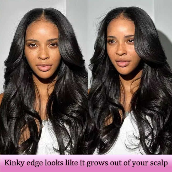 Type 4C Edges Wig | Wear and Go Glueless 7×6/13×6 Body Wave Human Hair Wigs - sterlyhair