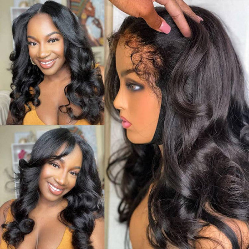 Type 4C Edges Wig | Wear and Go Glueless 7×6/13×6 Body Wave Human Hair Wigs - sterlyhair