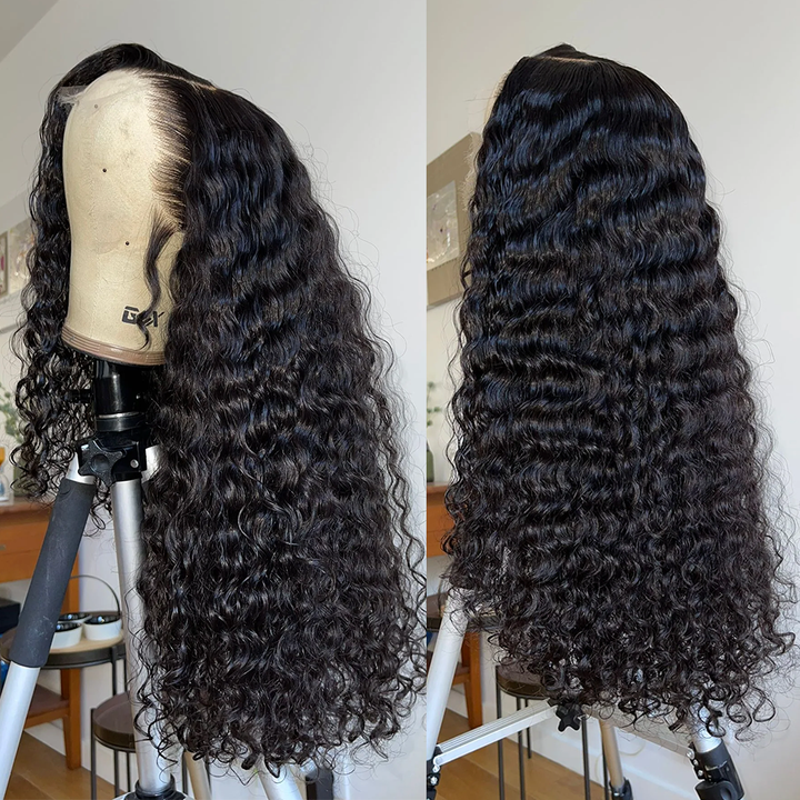 Sterly Hair HD Transparent Lace 13×6 Deep Wave Frontal Human Hair Wigs - sterlyhair