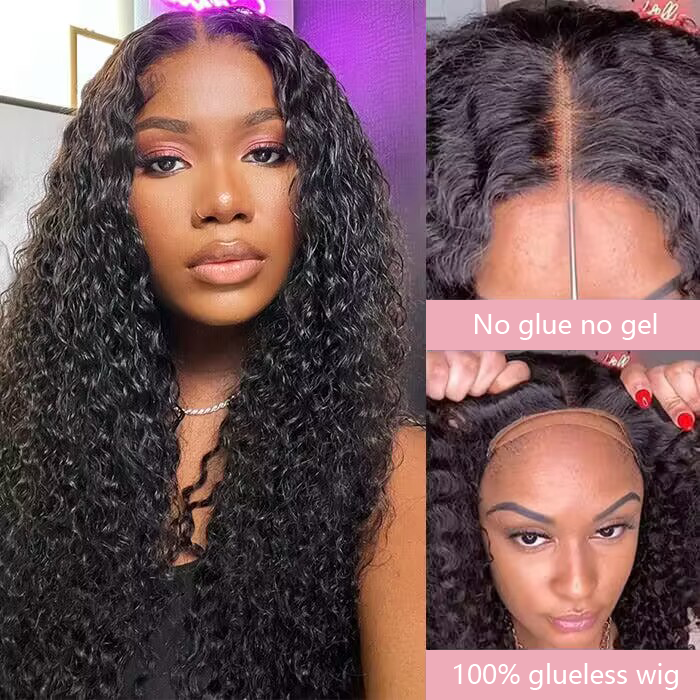 Pre-cut 9x6 Lace M-cap Wear Go Glueless Mini Knots Deep Wave HD Lace Front Wig Pre-plucked - sterlyhair