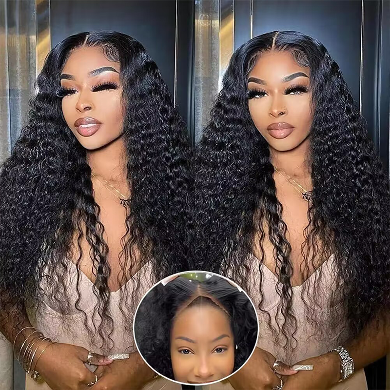Pre-cut 9x6 Lace M-cap Wear Go Glueless Mini Knots Deep Wave HD Lace Front Wig Pre-plucked - sterlyhair