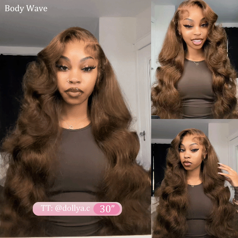 @Thequeenleora Recommend #4 Chocolate Brown 13×6 Full Lace Human Hair Wigs - sterlyhair