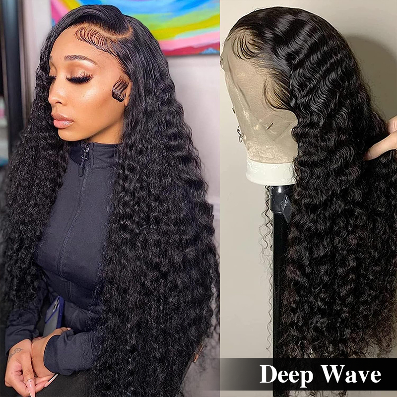 Affordable #1 Jet Black Body Wave Wig 13x6 Lace Front Human Hair Wigs Sterly Hair