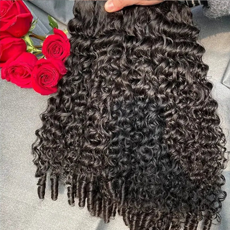 Raw Burmese Curly Bundles High Quality 100% Human Hair Sterly Hair