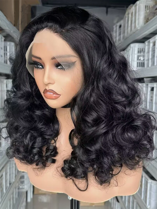 Super Double Drawn Vietnamese Raw Hair Bouncy Curls Hair Funmi Wig 13×6 Lace Frontal Wigs - sterlyhair