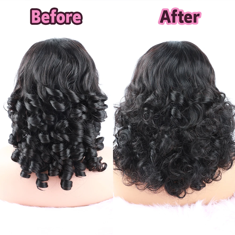 Super Double Drawn Vietnamese Raw Hair Bouncy Curls Hair Funmi Wig 13×6 Lace Frontal Wigs - sterlyhair