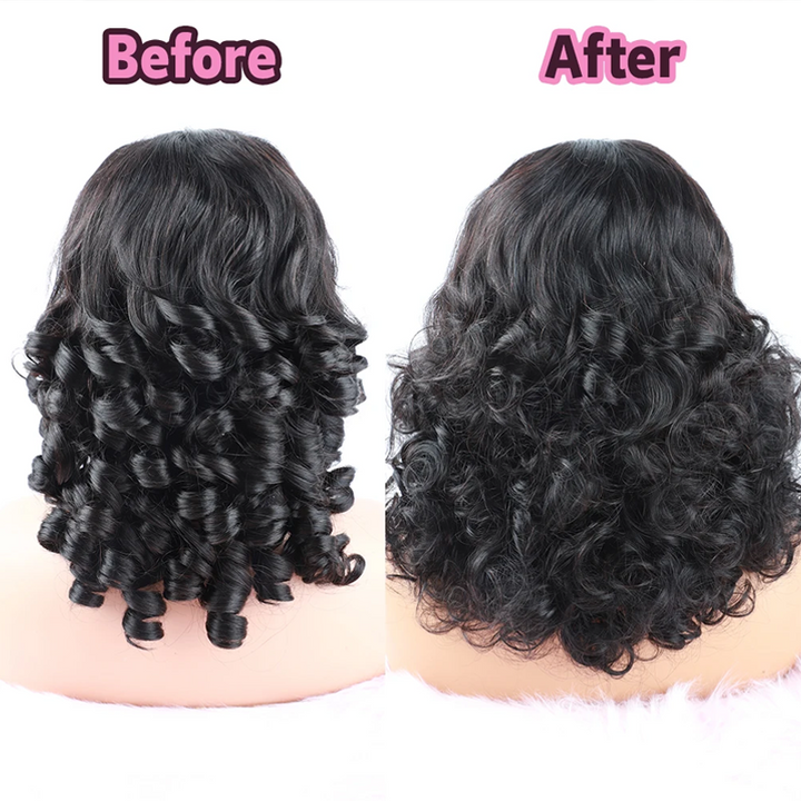 Super Double Drawn Vietnamese Raw Hair Bouncy Curls Hair Funmi Wig 13×6 Lace Frontal Wigs - sterlyhair
